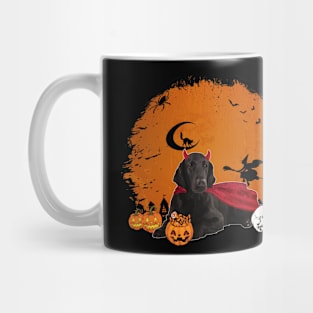 Happy Halloween Flat Coated Retriever Dogs Halloween Gift Mug